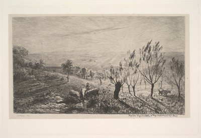 Soloppgang, 1850. av Charles Francois Daubigny