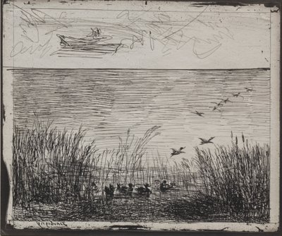 Sump med ender av Charles Francois Daubigny