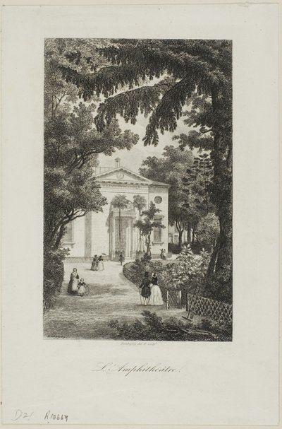 Amfiteateret i Jardin des Plantes av Charles Francois Daubigny