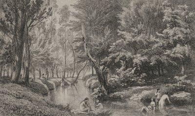 The Baders, ca. 1847. av Charles Francois Daubigny
