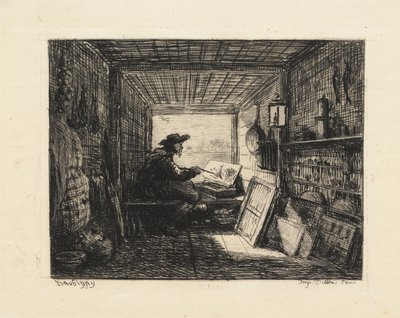 Båtstudioet av Charles Francois Daubigny