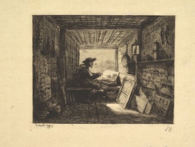 The Boat Studio, fra serien Voyage en Bateau, 1862, 1861. av Charles Francois Daubigny