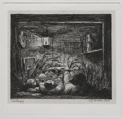 Båtturen: Sengetøy ombord på "Botin" (natt på båten) av Charles Francois Daubigny