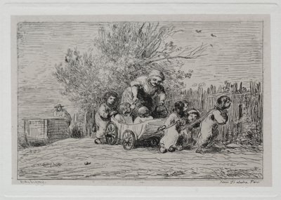 The Boat Trip: Heritage of the Cart (The Children with the Cart) av Charles Francois Daubigny