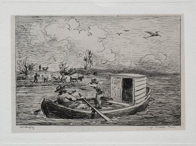 Båtturen: Le Mot de Cambronne (The Slanging Match) av Charles Francois Daubigny