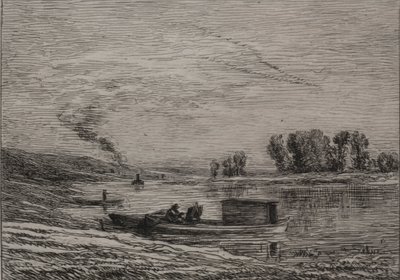 Båten i Conflans, 1866. av Charles Francois Daubigny