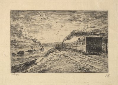 Avgangen, 1861. av Charles Francois Daubigny