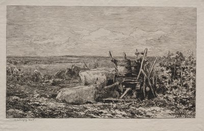 Druehøsten, 1865. av Charles Francois Daubigny