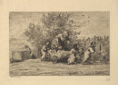 Arvingene til vognen, 1861. av Charles Francois Daubigny