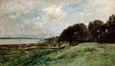 Stranden nær Villerville, 1875. av Charles Francois Daubigny