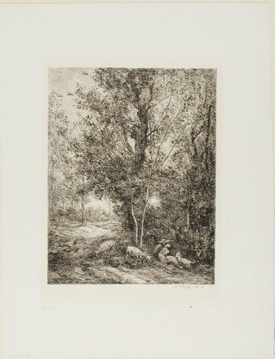 Hyrden og gjeterinnen av Charles Francois Daubigny