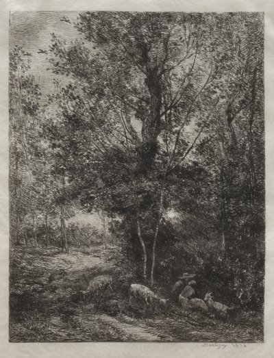 Hyrden og gjeterinnen av Charles Francois Daubigny