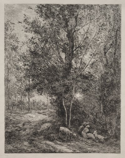Hyrden og gjeterinnen av Charles Francois Daubigny