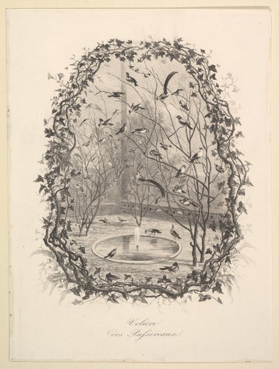 Sparrow Aviary, 1843. av Charles Francois Daubigny