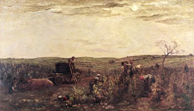 Vinhøsten i Burgund, 1863 av Charles Francois Daubigny