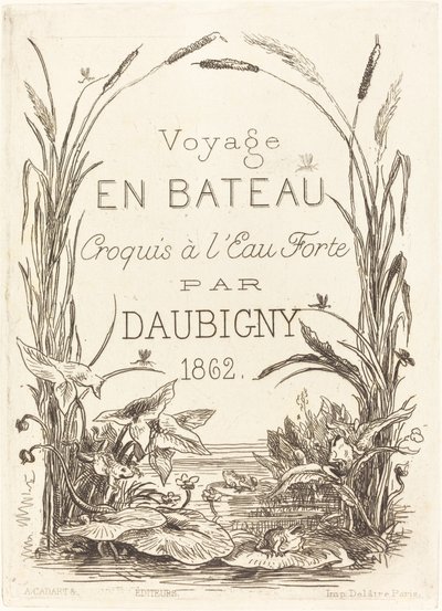 Tittelside for "Båttur" av Charles Francois Daubigny