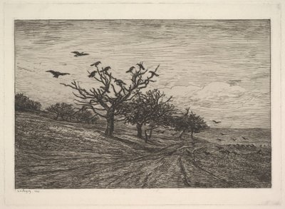 Tre fylt med kråker, 1867. av Charles Francois Daubigny