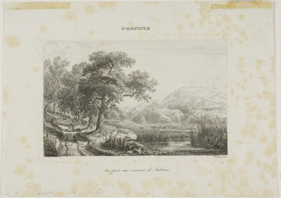 Utsikt tatt nær Subiaco av Charles Francois Daubigny