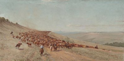 Driving the Herd, 1904 av Charles Franklin Reaugh
