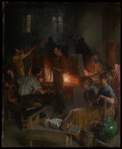 Glassblåsere av Murano av Charles Frederic Ulrich