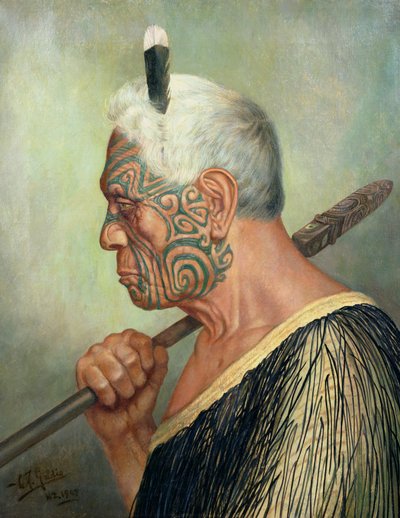 En Maori-kriger av Charles Frederick Goldie