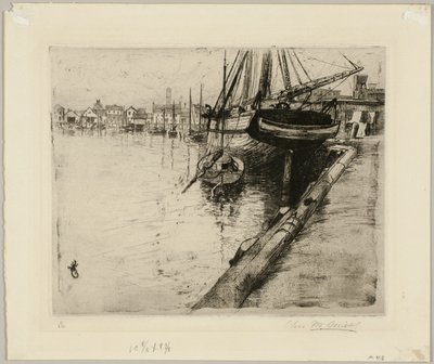 Dokk, New York-elven av Charles Frederick William Mielatz