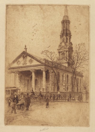 St. Paul's, Broadway, NY av Charles Frederick William Mielatz