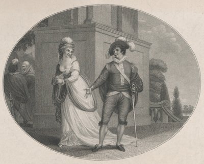 Beatrice og Benedick Shakespeare, Much Ado About Nothing, Act 4, Scene 1, Au..., 12. august 1784. av Charles Gauthier Playter