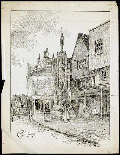 Butter Cross, High Street, Winchester, Hampshire av Charles George Harper