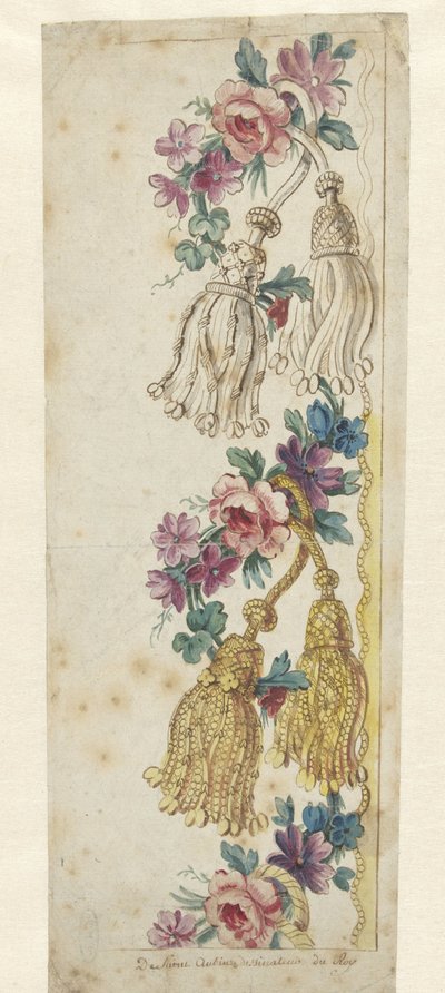 Design for en brodert kant av Charles Germain de Saint Aubin