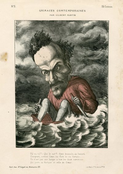 Contemporary Grimases - Illustrasjon av Charles Gilbert-Martin (1839-1905): Rochefort Henri (1831-1913) - Sea av Charles Gilbert Martin