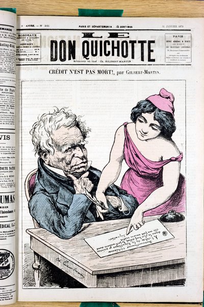 Omslag av "" Le Don Quixote "", nummer 241, farge satirisk av Charles Gilbert Martin