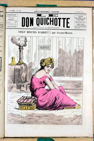 Omslag av "" Le Don Quixote "", nummer 58, Satirique en Couleurs av Charles Gilbert Martin