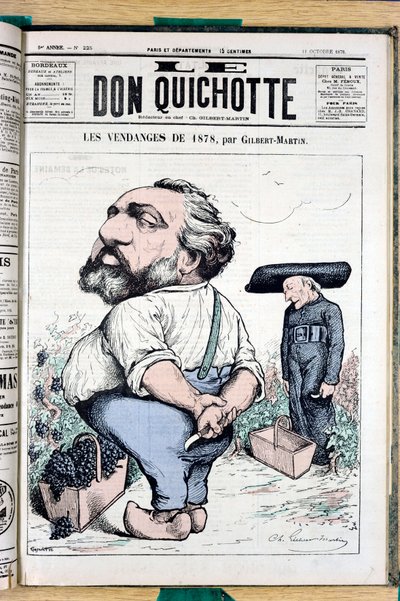 Omslag av "" The Don Quixote "", nummer 225, Satirique en Colors av Charles Gilbert Martin