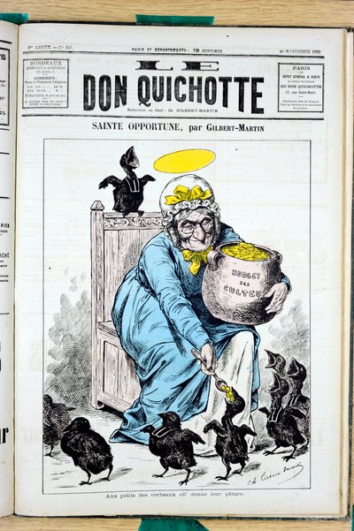 Omslag til "" The Don Quixote"", nummer 440, Satirical en Colors av Charles Gilbert Martin