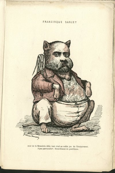 Illustrasjon av Charles Gilbert-Martin (1839-1905) i "" Contemporary Grimaces"" av Charles Gilbert Martin