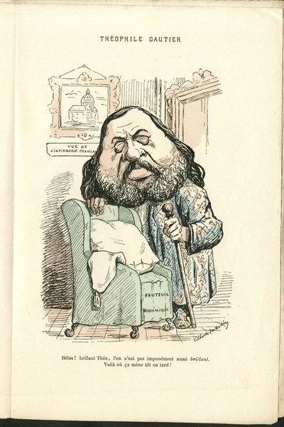 Illustrasjon av Charles Gilbert-Martin (1839-1905) i "" Contemporary Grimaces"" av Charles Gilbert Martin