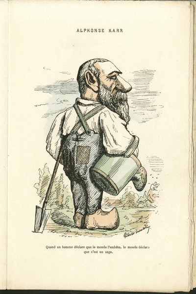 Illustrasjon av Charles Gilbert-Martin (1839-1905) i "" Contemporary Grimaces"" av Charles Gilbert Martin