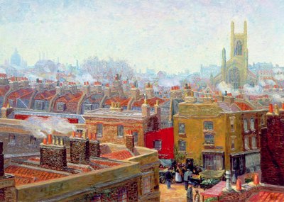En corner i Chelsea av Charles Ginner
