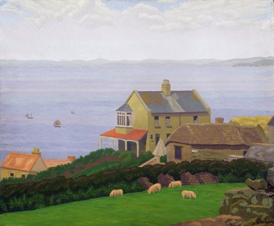 Landskap (olje på lerret) av Charles Ginner