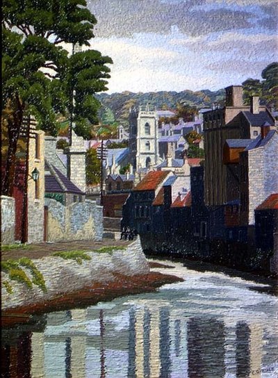Avon, Bath av Charles Ginner