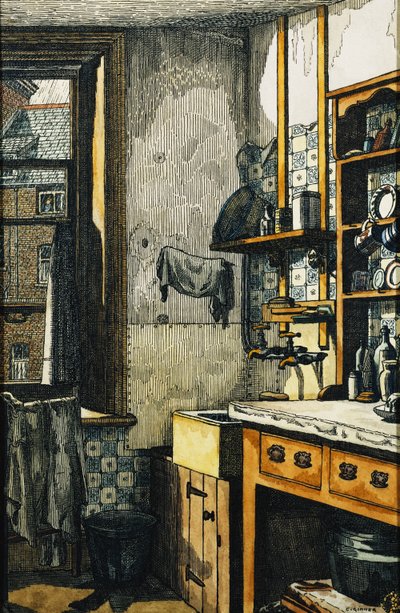 Hjørnet av kjøkkenet av Charles Ginner