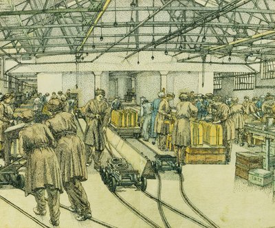 Fyllingsfabrikken, Hereford av Charles Ginner