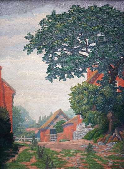 Woodlane Farm, Bearley (olje) av Charles Ginner
