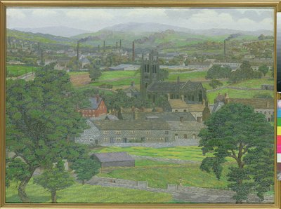 Yeadon Church, nær Leeds av Charles Ginner
