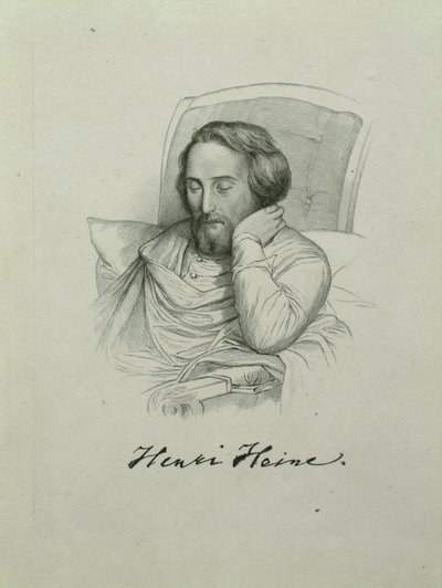 Portrett av poeten Heinrich Heine 1797-1856, 1851 av Charles Gleyre
