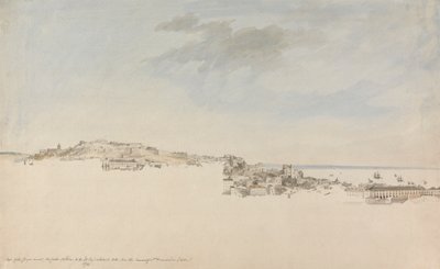 Lisboa fra klosteret St. Francis da Citadel av Charles Gore