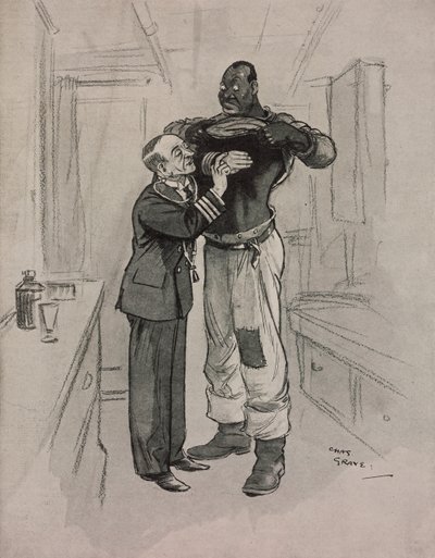Den svarte pesten, en hypokonder, tegneserie av Chas Grave (1886-1944) fra The Tatler, nr. 1415, 8. august av Charles Grave