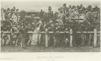 Her kommer de: Derby Day (gravure) av Charles Green