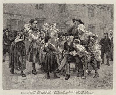 Hogarth skisserer den ene gaten i Queenborough av Charles Green